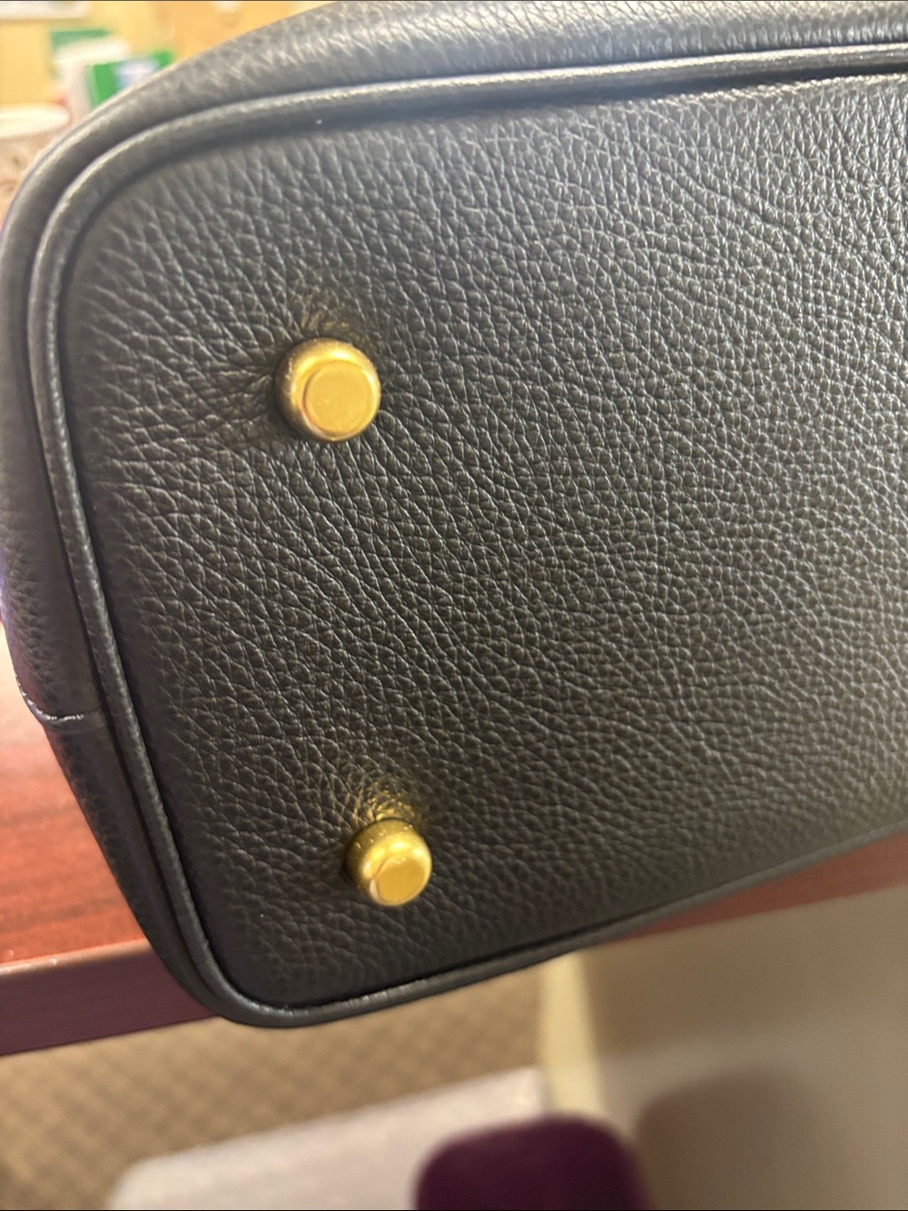 COACH Black Pebble Leather Legacy Large Carryall with Gold Hardware - Picture 8 of 10